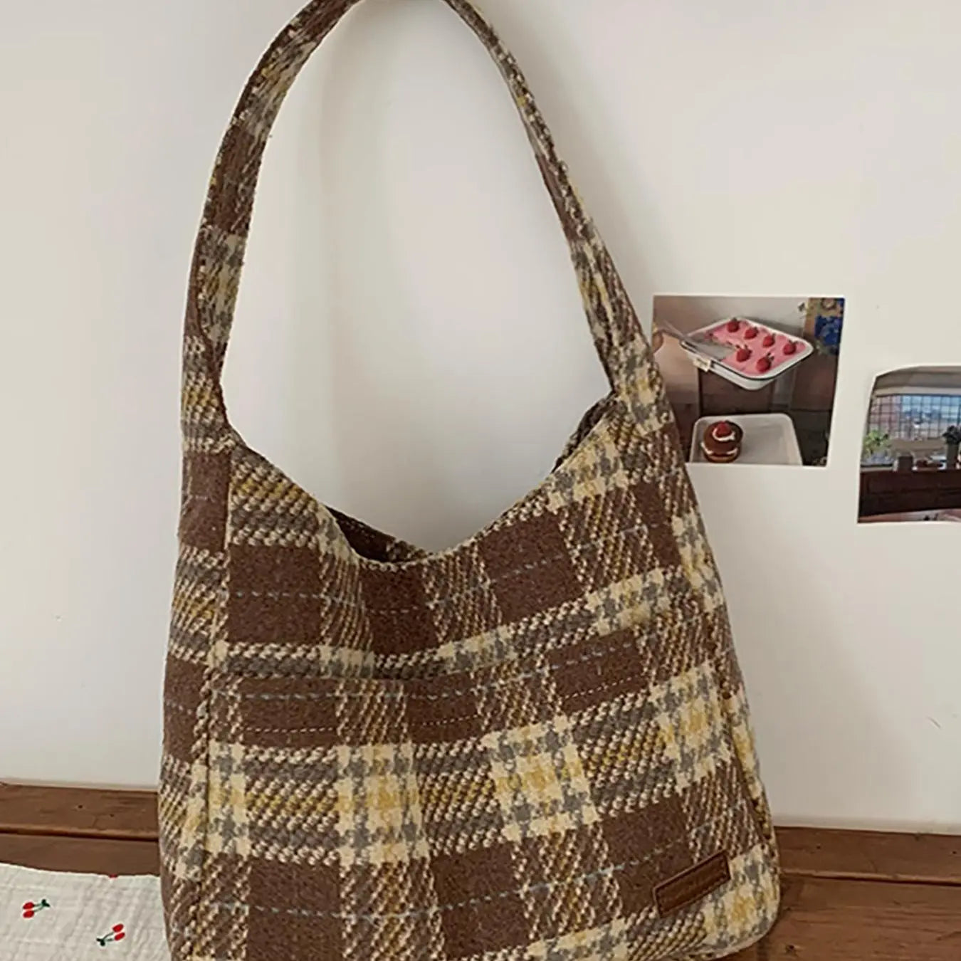 Summer 2024 Trendy Solid Color Large Capacity Tote Bag for Women for Gift, Retro Everyday Designer PU Leather Snap Handbag, Casual Back to School Shoulder Bag