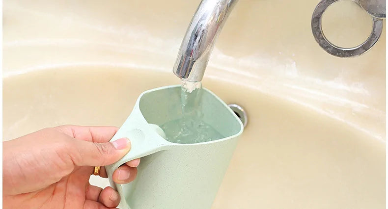 Wheat Straw Square Toothbrush Cup