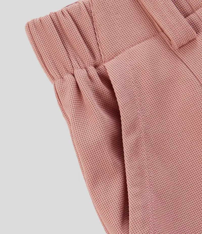 Halara High Waisted Plicated Side Pocket Wide Leg Waffle Casual Pants