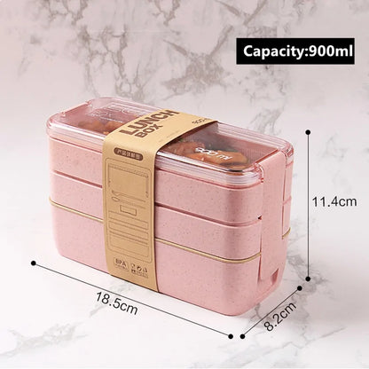 Wheat Straw Lunch Box Set
