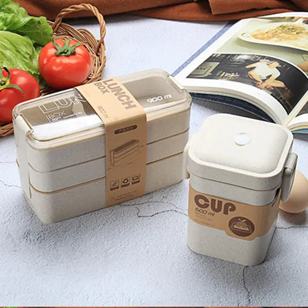Wheat Straw Lunch Box Set