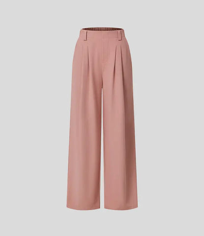 Halara High Waisted Plicated Side Pocket Wide Leg Waffle Casual Pants