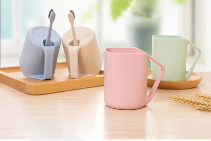 Wheat Straw Square Toothbrush Cup