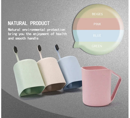 Wheat Straw Square Toothbrush Cup