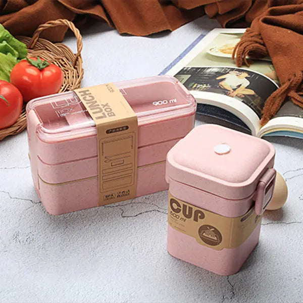 Wheat Straw Lunch Box Set