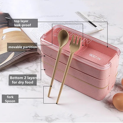 Wheat Straw Lunch Box Set